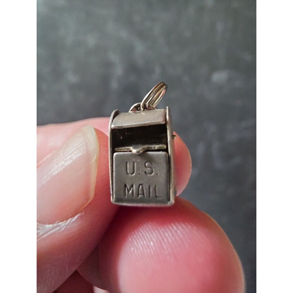 925 Sterling Silver Articulated Mailbox Pendant/Charm Vintage